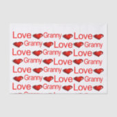 Valentijnsdag Tissue Paper Love Granny Hearts Tissuepapier (Voorkant)