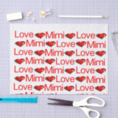 Valentijnsdag Tissue Paper Love Mimi Red Hearts Tissuepapier (Craft)