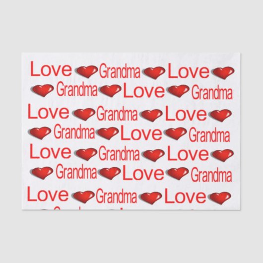 Valentijnsdag Tissue Paper Love Mom Grootmoeder Tissuepapier (Voorkant)