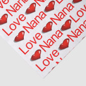 Valentijnsdag Tissue Paper Love Nana Red Hearts Tissuepapier (Detail)