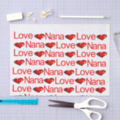 Valentijnsdag Tissue Paper Love Nana Red Hearts Tissuepapier (Craft)