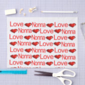 Valentijnsdag Tissue Paper Love NonnaRed Hearts Tissuepapier (Craft)