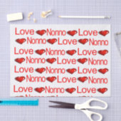 Valentijnsdag Tissue Paper Love Nonno Red Hearts Tissuepapier (Craft)