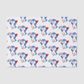 Valentijnsdag Tissue Paper Penguin Hearts Tissuepapier (Voorkant)