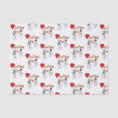 Valentijnsdag tissuepapier liefde harten sneeuwman (Voorkant)