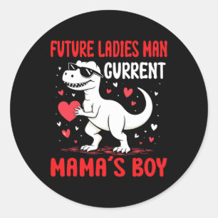 Valentijnsdag Toekomst Dames Man Huidige Mamas Boy Ronde Sticker