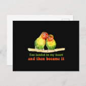 Valentijnsdag Tortelduifjes potlood Tekening Briefkaart (Voorkant / Achterkant)