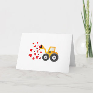 Valentijnsdag Tractor Hartjes Cadeau Kinderen Jong Feestdagen Kaart
