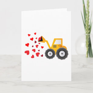Valentijnsdag Tractor Hartjes Cadeau Kinderen Jong Feestdagen Kaart