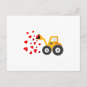 Valentijnsdag Tractor Hartjes Cadeau Kinderen Jong Feestdagenkaart