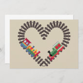 Valentijnsdag Train Railroad Heart Kaart (Voorkant / Achterkant)