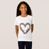 Valentijnsdag Train Railroad Heart T-shirt (Voorkant volledig)