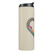 Valentijnsdag Train Railroad Heart Thermosbeker (Gedraaid links)