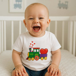 Valentijnsdag Train T-Shirt voor Baby Boy