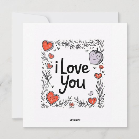 Valentijnsdag Tree Hearts Feestdagenkaart (Achterkant)