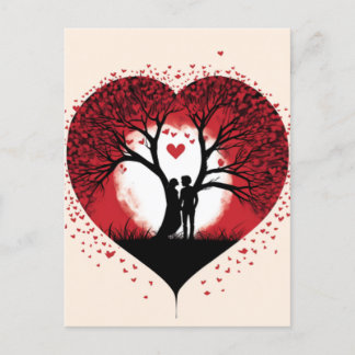 Valentijnsdag Tree of hearts Briefkaart