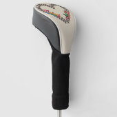 Valentijnsdag Trein Spoorweg Hart Golfheadcover (Schuin)