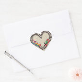 Valentijnsdag Trein Spoorweg Hart  Sticker (Envelop)