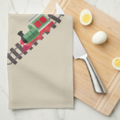 Valentijnsdag Trein Spoorweg Hart Theedoek (Quarter Fold)