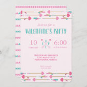 Valentijnsdag Tribal Heart Arrows Kaart (Voorkant / Achterkant)