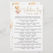 Valentijnsdag Trivia Game met Antwoorden (Voorkant / Achterkant)