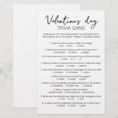 Valentijnsdag Trivia-spel met antwoorden (Voorkant / Achterkant)