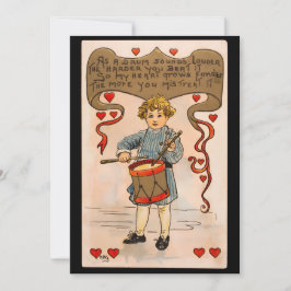 Valentijnsdag Trommeljongen Vintage Feestdagenkaart