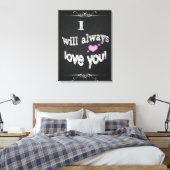 Valentijnsdag, Trouw Canvas Schoolbord Kunst (Insitu (Slaapkamer))