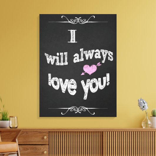 Valentijnsdag, Trouw Canvas Schoolbord Kunst Afdruk (Insitu (Woonkamer))