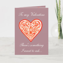 Valentijnsdag trouw met mij huwelijksaanzoek kaart