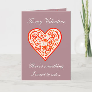 Valentijnsdag trouw met mij huwelijksaanzoek kaart
