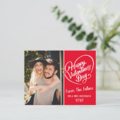 Valentijnsdag trouwfoto Red de dag Briefkaart (Staand voorkant)