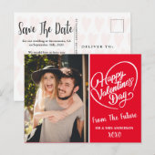 Valentijnsdag trouwfoto Red de dag Briefkaart (Voorkant / Achterkant)