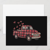 Valentijnsdag Truck Funny Buffalo Plaid Leopard Kaart (Voorkant / Achterkant)