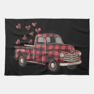 Valentijnsdag Truck Funny Buffalo Plaid Leopard Theedoek