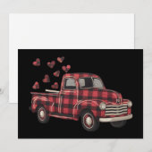 Valentijnsdag Truck Grappig Buffalo Plaid Luipaard Feestdagenkaart (Voorkant / Achterkant)