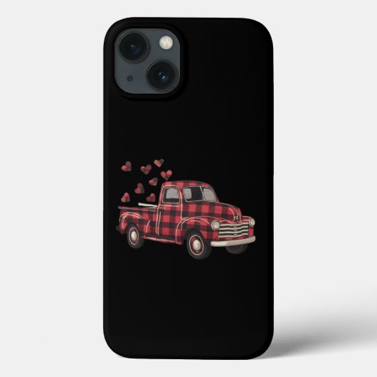 Valentijnsdag Truck Grappige Buffalo Plaid Luipaar Case-Mate iPhone Case (Achterkant)