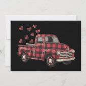 Valentijnsdag Truck Grappige Buffalo Plaid Luipaar Feestdagenkaart (Voorkant)