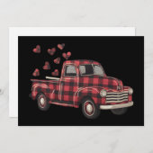 Valentijnsdag Truck Grappige Buffalo Plaid Luipaar Feestdagenkaart (Voorkant / Achterkant)