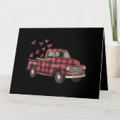 Valentijnsdag Truck Grappige Buffalo Plaid Luipaar Kaart (Voorkant)