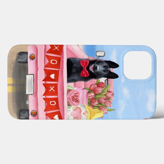Valentijnsdag Truck Hearts van Shepherd Dog Case-Mate iPhone Case (Achterkant (horizontaal))