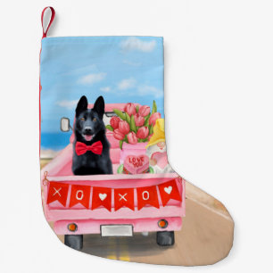 Valentijnsdag Truck Hearts van Shepherd Dog Kleine Kerstsok