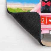 Valentijnsdag Truck Hearts van Shepherd Dog Muismat (Hoek)