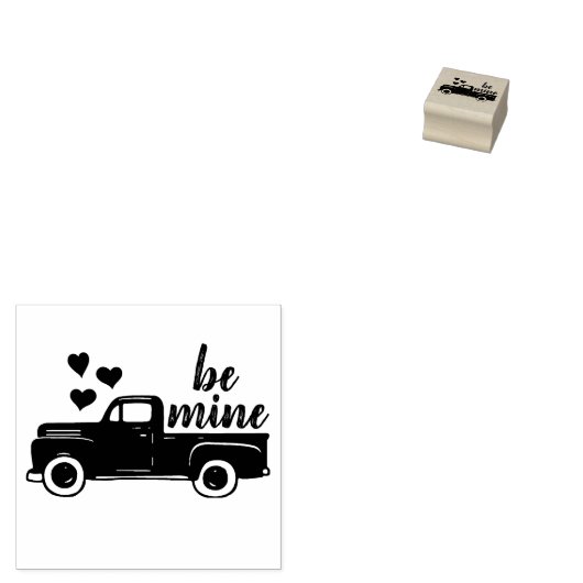 Valentijnsdag Truck Stempel (Gestempeld)