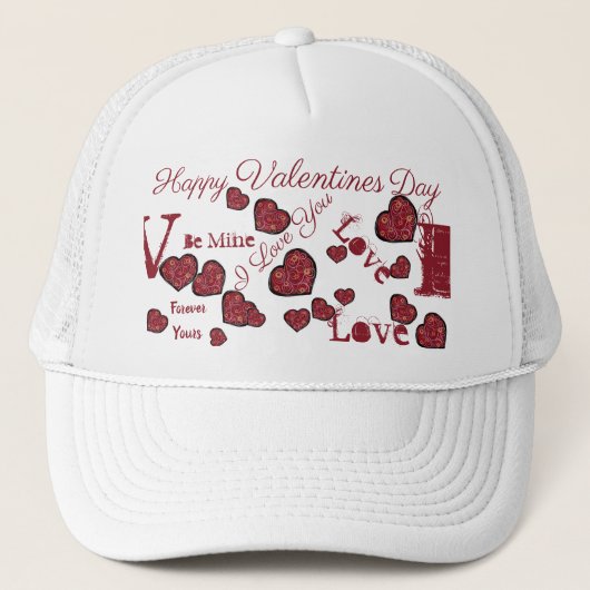 Valentijnsdag Trucker Pet (Voorkant)