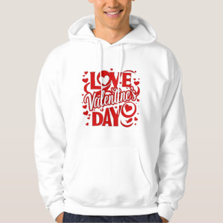 Valentijnsdag-trui met capuchon en liefde  hoodie