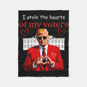 Valentijnsdag Trump President Harten VS Amerika Hu Fleece Deken