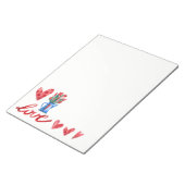 Valentijnsdag Tulip Flowers Heart Vase Notitieblok (Schuin)