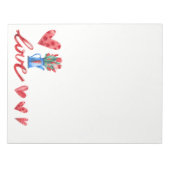 Valentijnsdag Tulip Flowers Heart Vase Notitieblok (Voorkant)