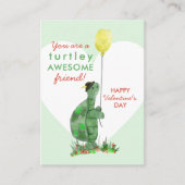 Valentijnsdag Turtle Classroom Kaart Pack Contactkaartje (Voorkant)